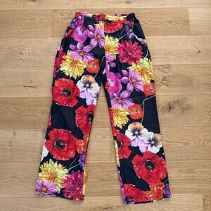 The Wolf Gang Lounge Pants Indiana Size L Blooms Noir Floral Multicolor